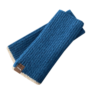 半指毛线手套女秋冬可爱保暖可触屏加厚针织手套学生冬天露指写字