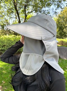 遮阳帽女士防晒面罩全脸太阳帽