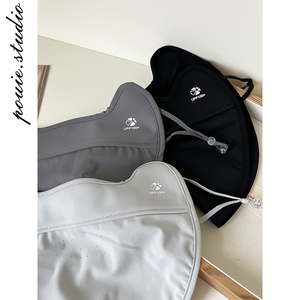 夏季纯色冰丝防晒面罩女户外骑行薄款透气遮阳防紫外线护眼角脸罩