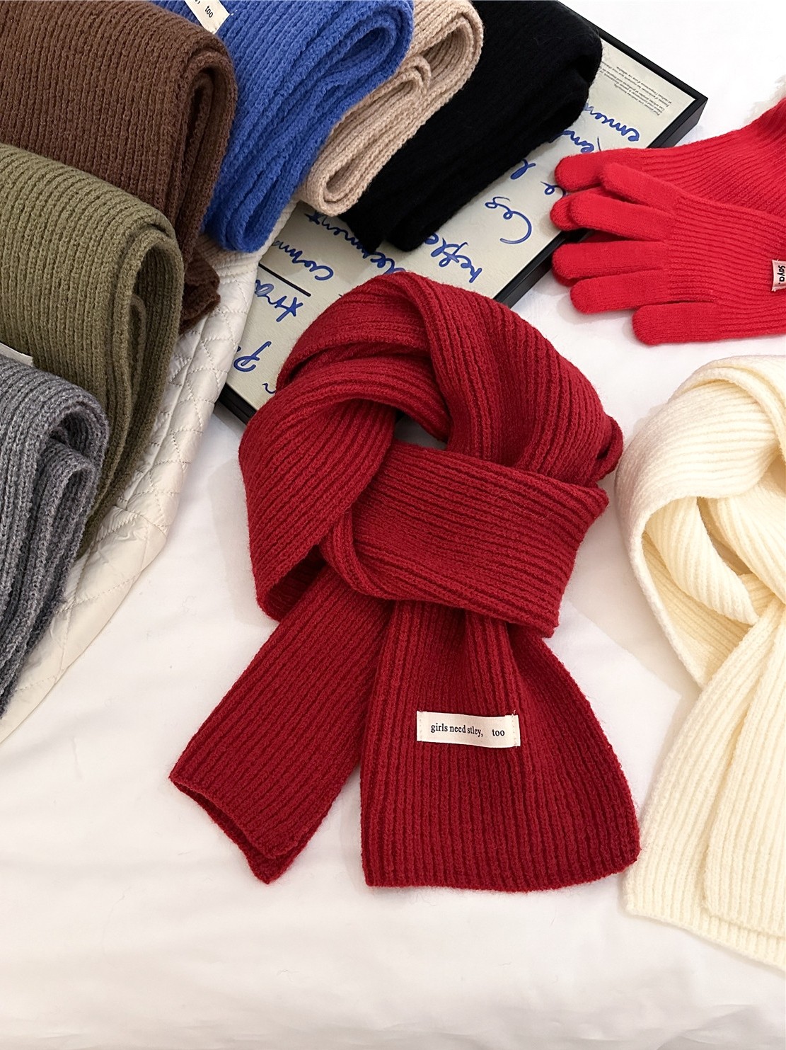 纯色毛线小围巾短款女秋冬季韩版ins时尚百搭保暖护颈针织围脖潮,服饰配件/皮带/帽子/围巾,围巾/丝巾/披肩,淘宝优惠券,粉丝福利购,淘宝优惠卷