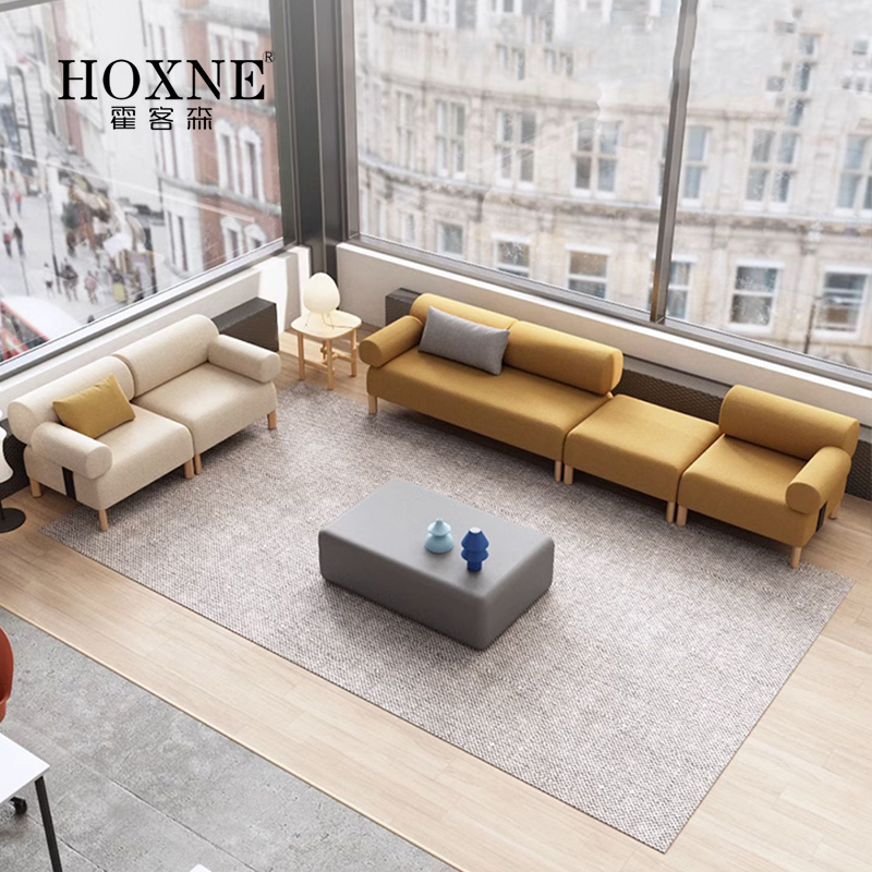 霍客森模块创意组合接待沙发办公室会客接待CBD大堂休息区洽谈