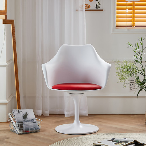 霍客森郁金香扶手椅时尚简约电脑椅洽谈餐椅转椅子家用靠背