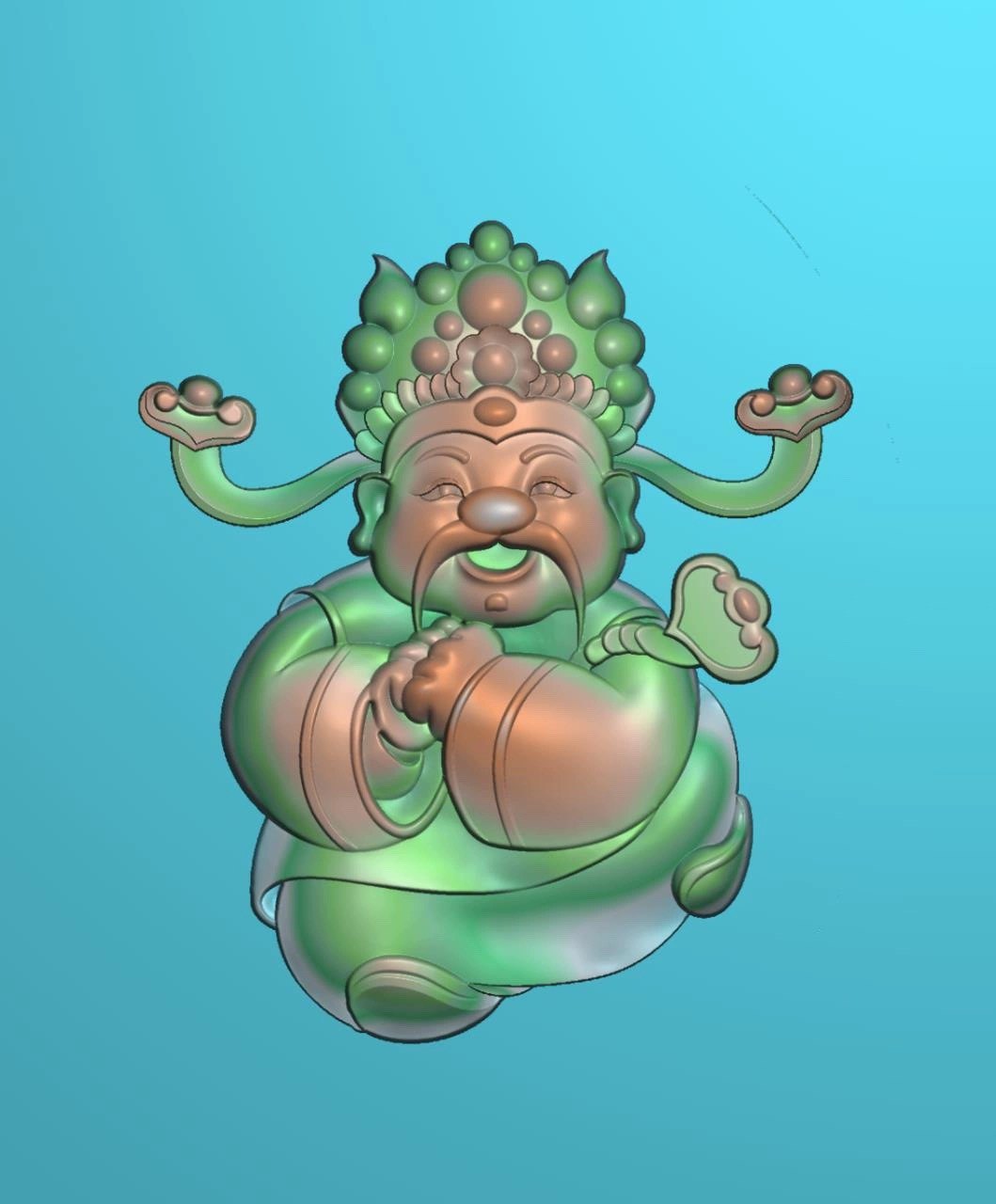 精雕图财神 卡通财神小爷 人物东阳木雕工艺品挂件挂屏屏风手工雕