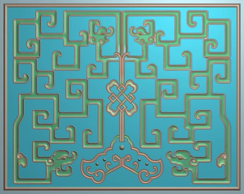 精雕图草龙背板  补草龙门板OK 动物东阳木雕手工雕刻扫描精雕图