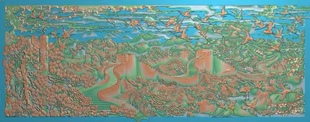 精雕图万里长城 长城4931 挂屏手工东阳木雕工艺品挂件精雕图