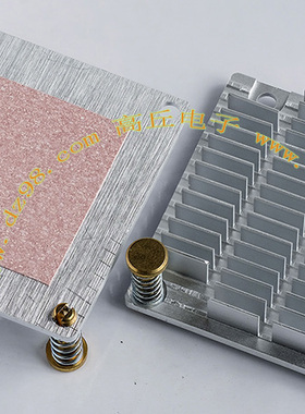 全新 AAVID 44.8x44.8x8.5 带导热垫 散热器 白色 铝合金 散热片