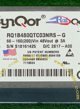 SYNQOR RQ18480QTC03NRS-G 66-160V转48V 3A电源模块 议价销售