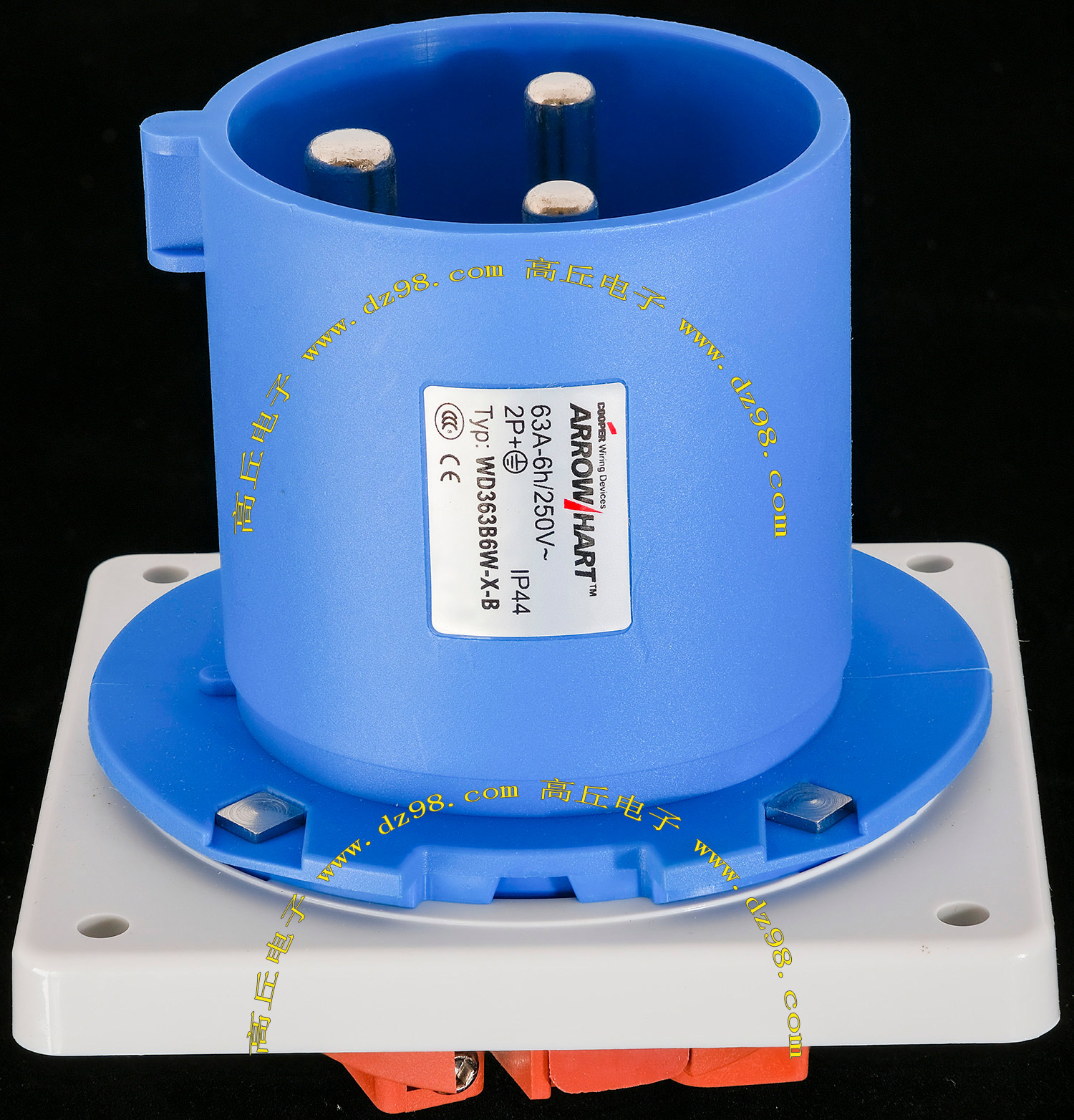 COOPER WD363S6W-X-B 63A-6h/250V 2P+地 IP44 防水 4线 244 245