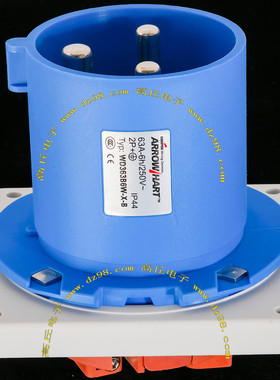 COOPER WD363S6W-X-B 63A-6h/250V 2P+地 IP44 防水 4线 244 245