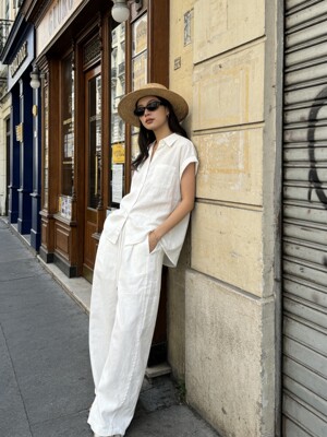 天丝亚麻弯刀裤极简风实穿百搭的单品舒适女裤nice 松弛慵懒感