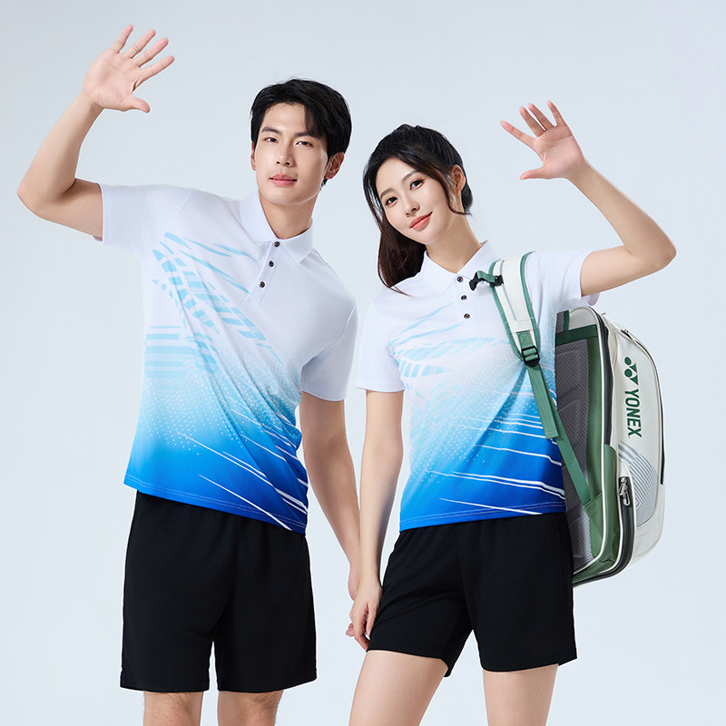 对克新款羽毛球衣透气情侣款定制