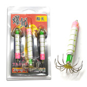 爆鱿红头夜光土炮钩鱿鱼钩底钩吹筒神器鱿鱼软布卷墨土炮吹筒钩