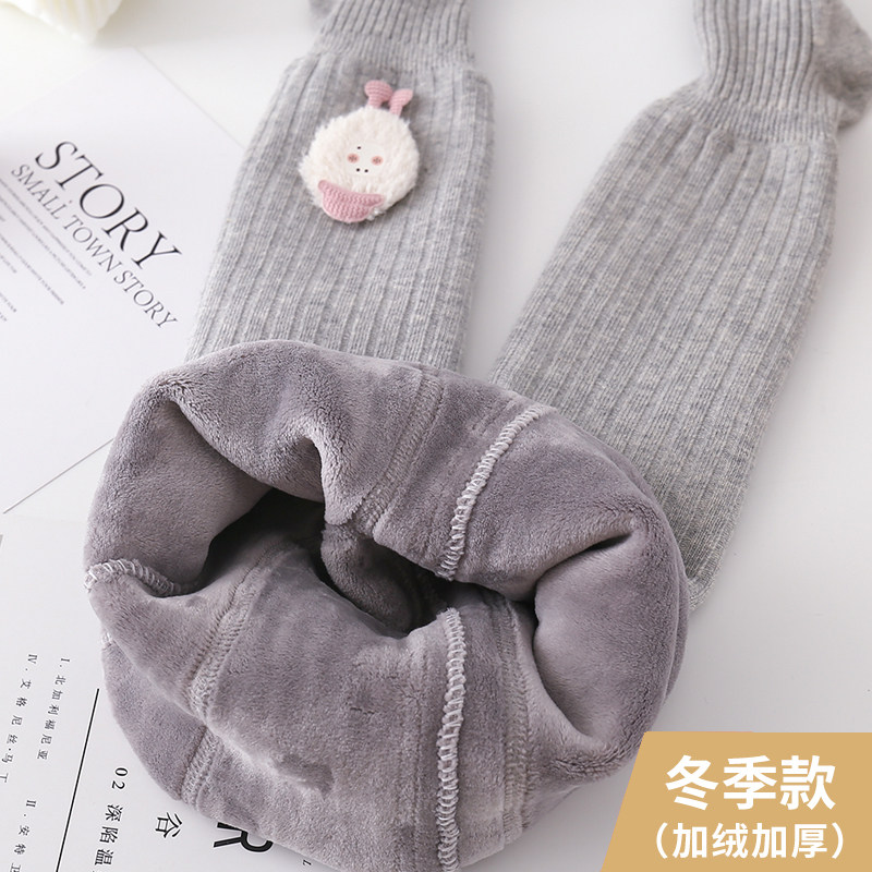 女童打底裤秋冬加绒加厚宝宝连体裤袜冬婴儿裤袜打底袜儿童连裤袜