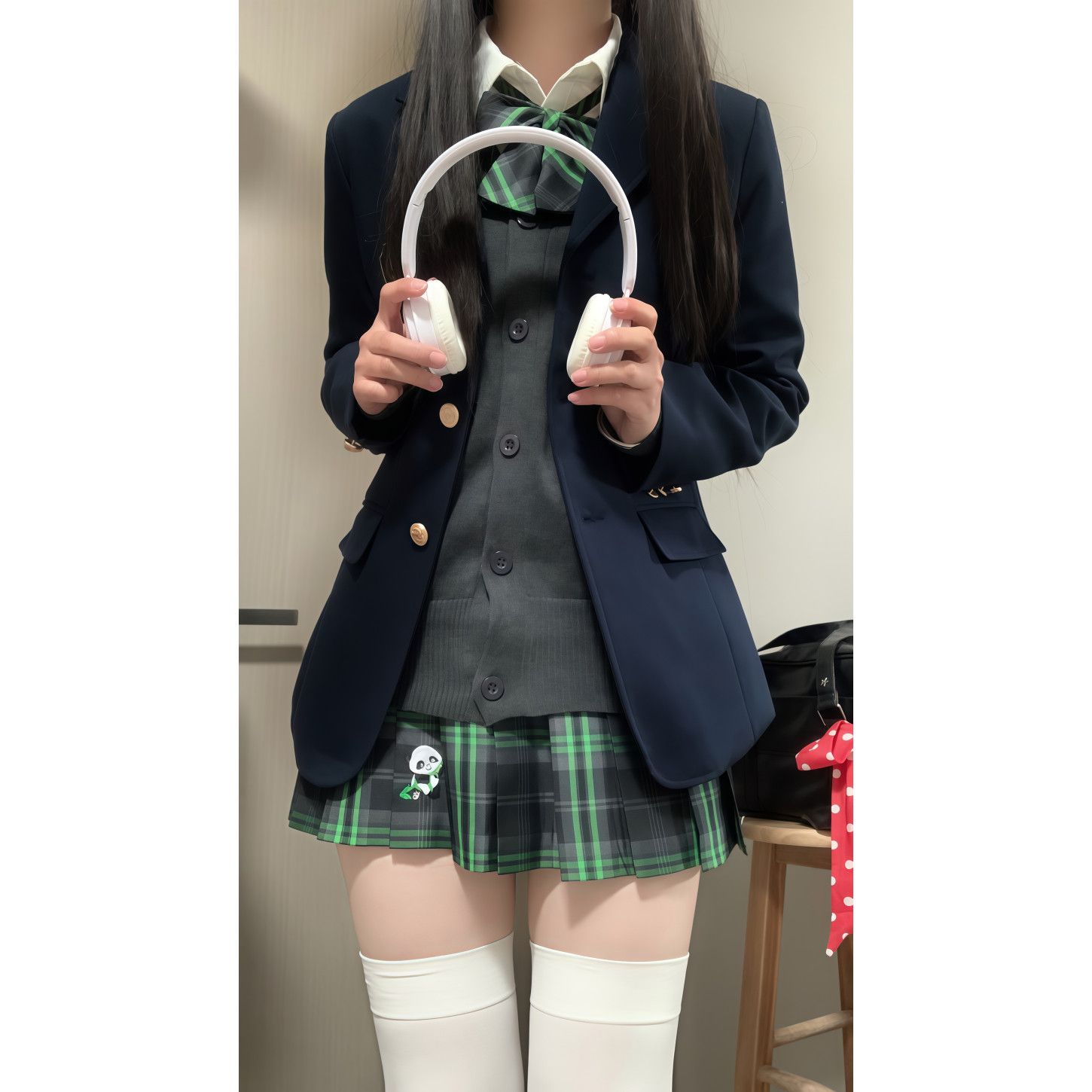 柚子木jk制服原创正版格裙学女百褶裙短裙显白色秋冬西装