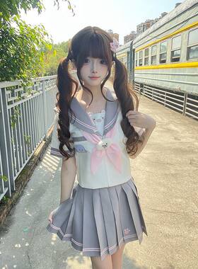 甜嗑【元气豹豹】jk正版原创制服裙水手服可爱显白日系学院风套装