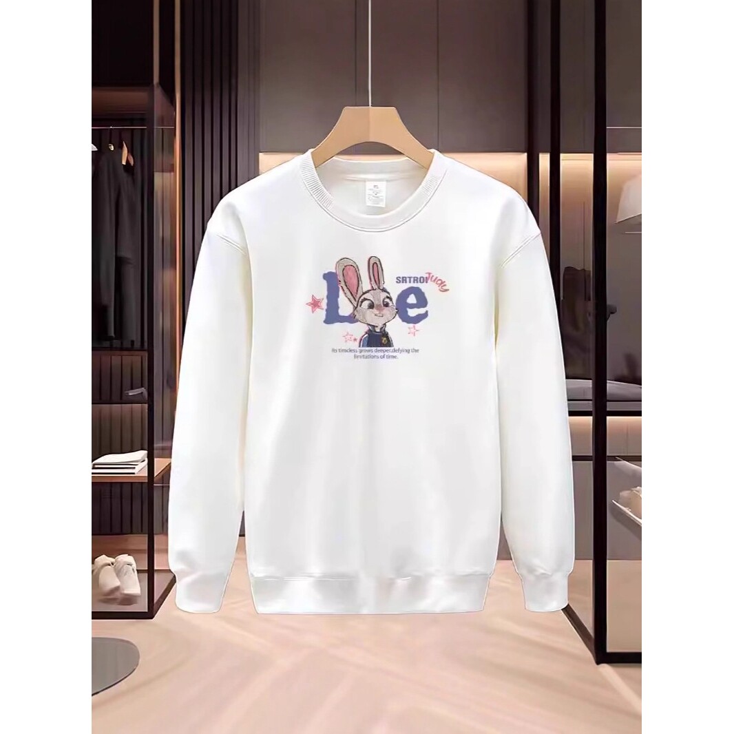圆领卫衣男女款2025春秋新款美式潮牌宽松休闲套头青少年情侣上衣