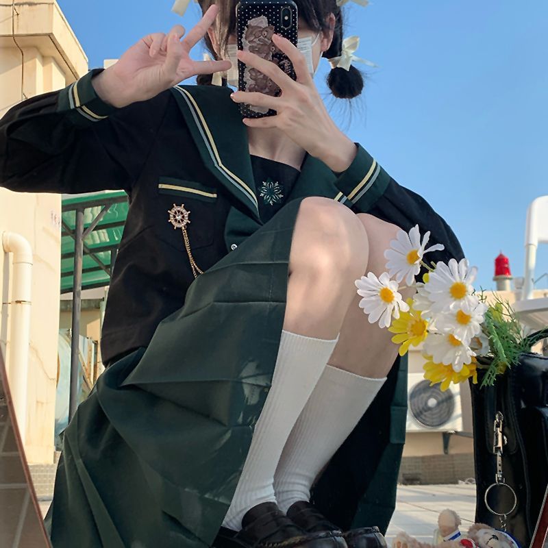 【青琅轩】揽月岛原创正版jk制服套装日系百搭秋冬长袖校供水手服