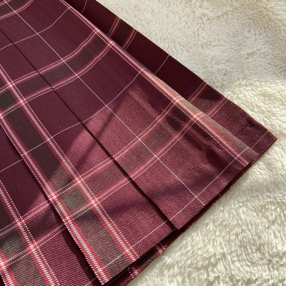 中牌沙华JK制服格子百褶裙学生学院风日系裙格裙校服裙春秋半身裙