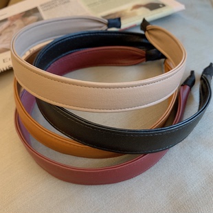 韩国东大门jenny明星博主同款百搭皮质经典发箍压发发卡