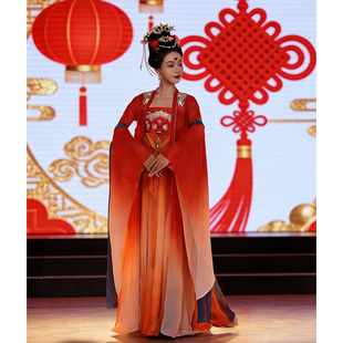 盛唐芳华礼仪之邦汉服舞蹈服古典舞演出服唐风大袖衫飘逸夜宴唐装