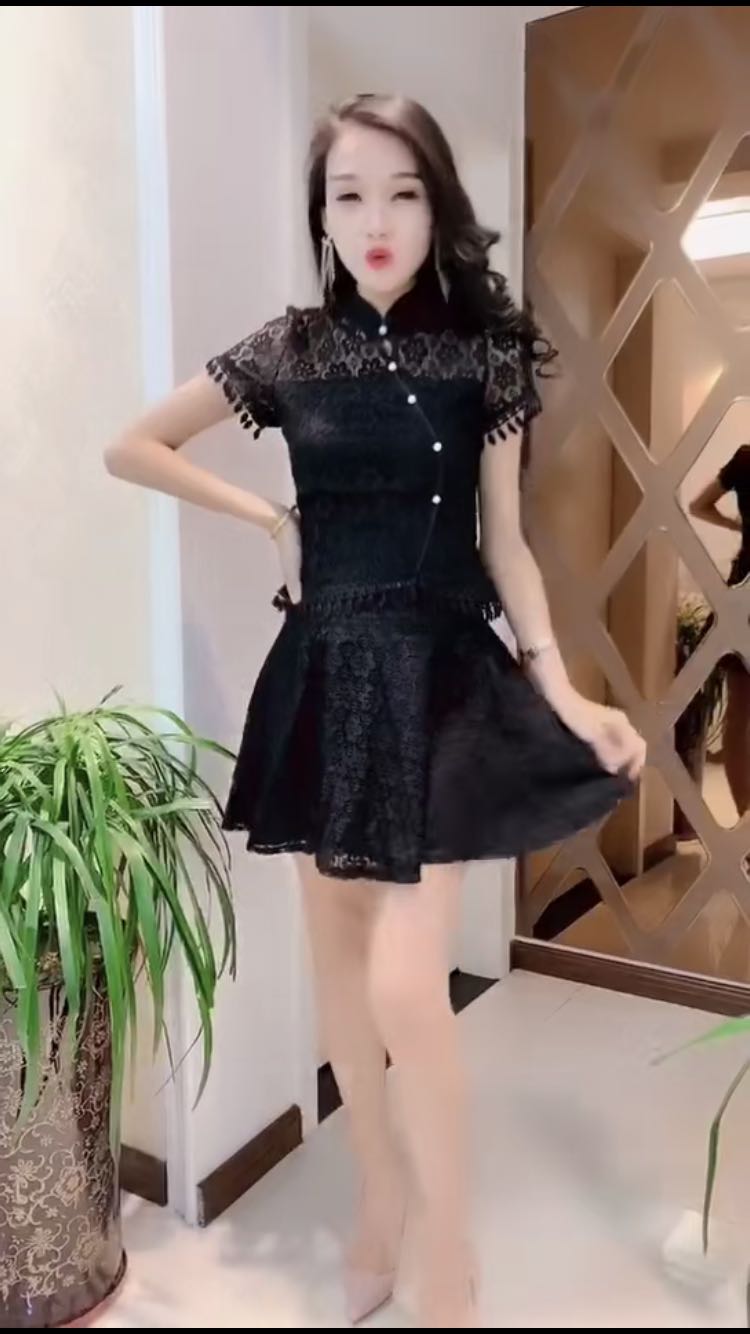 3902#2019夏新款欧货旗袍式蕾丝套装在类目 女装/女士精品, 套装/学生校服/工作制服, 时尚套装中 - 来自Buy2taobao.com提供专业的淘宝代购服务
