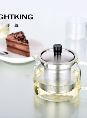 明尊 S'043 泡茶壶耐高温玻璃茶壶过滤网套装飘逸杯泡茶杯 家用