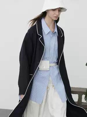 EKCOOKIES original designer Sheng Yinghao with the same niche single-breasted lace-up pajamas windbreaker couple