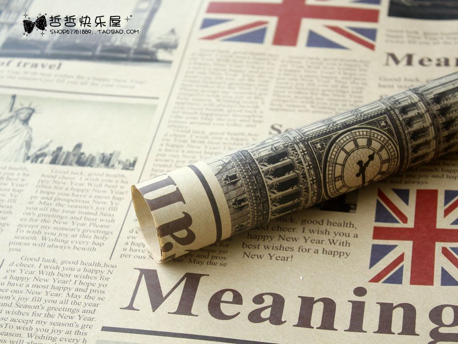 欧美风建筑英文报纸背景纸 拍摄道具拍图拍照背景纸
