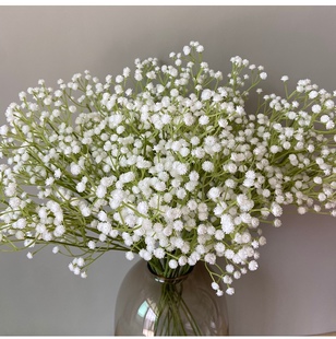 仿真满天星白色婚礼装饰假花手捧花束客厅摆放手感软胶塑料仿真花