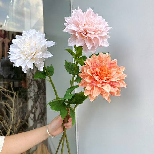 单支大丽花  仿真花样板间家居玄关插花酒店摆设