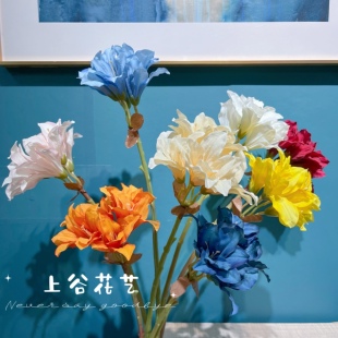 饰花高端花艺假花朱顶兰拍照摄影 仿真君子兰婚庆花艺娟花家居装