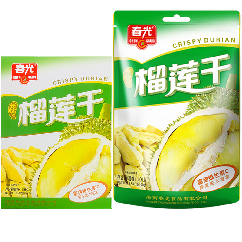 100g冻干榴莲干金枕头