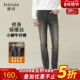 牛仔裤 灰色小脚裤 男款 捷纯秋季 2025新款 含棉百搭修身 高弹休闲长裤