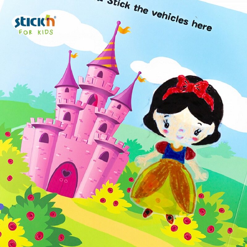 N次贴(stickn)FOR KIDS小时尚设计师可再贴描图彩绘劳作3折本21.5x24cm儿童创意涂色画本(适合4岁+儿童)图片