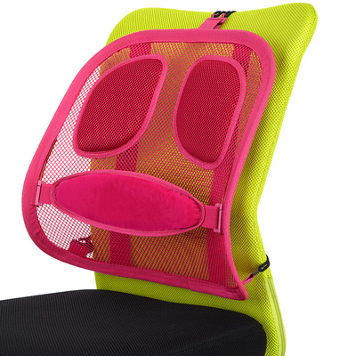 包邮活动范罗士（Fellowes）炫彩人体工学椅背靠垫进化版 CRC81399 玫红色