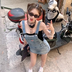 牛仔背带裙女夏季新款甜酷辣妹设计感小众百搭减龄显瘦连衣裙裙裤