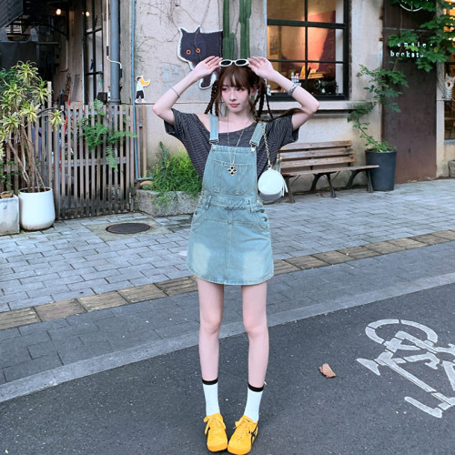 牛仔背带裙女夏季包臀裙裙裤