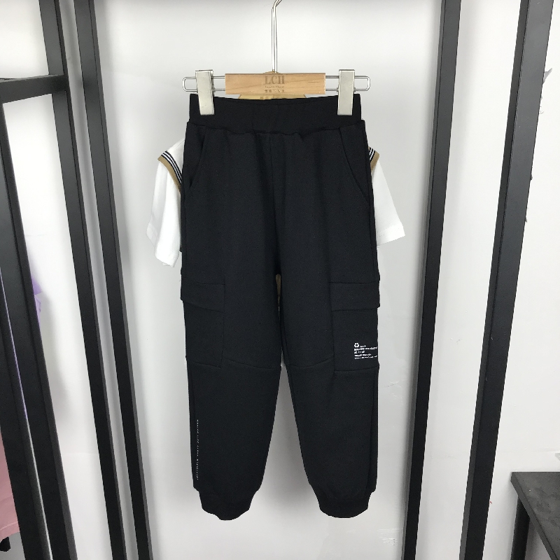 小鸟童装工装长裤针织休闲裤