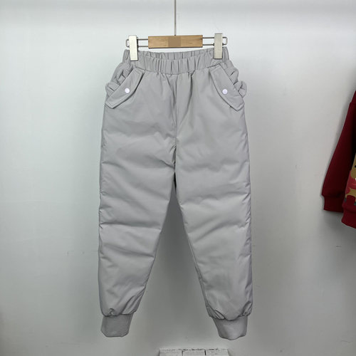 DW戴维家童装冬季女童保暖羽绒裤90白鸭绒三防面料女孩子休闲裤