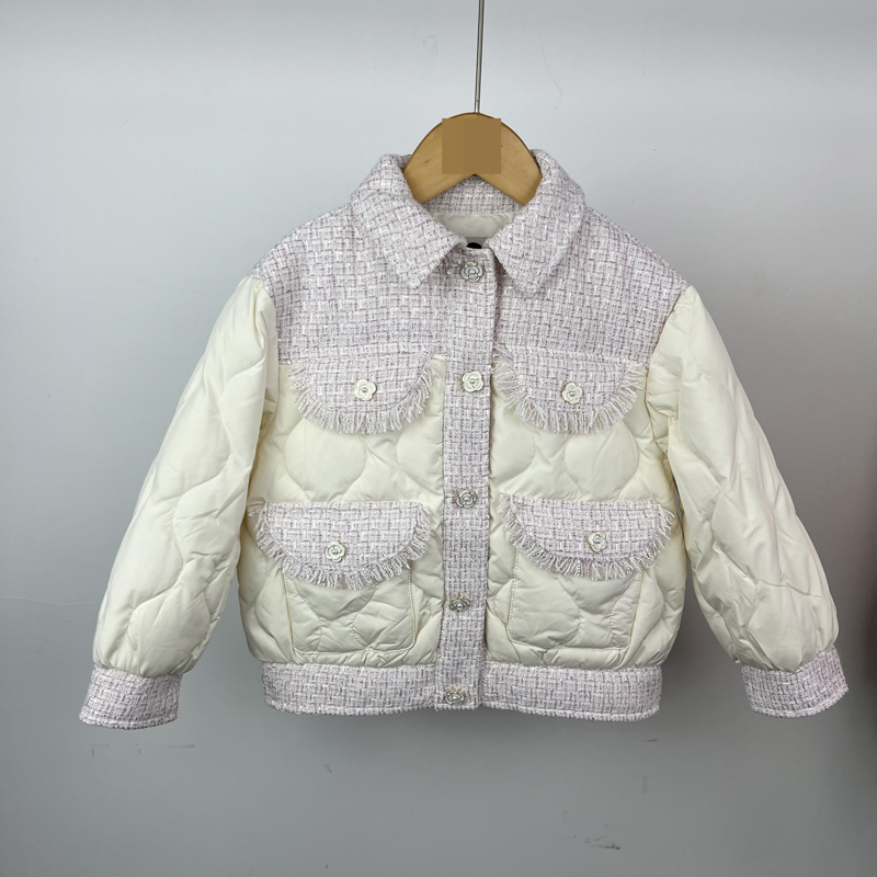 马其顿冬季女童翻领羽绒服外套厚