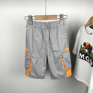 马其顿童装夏季男童五分裤纯棉工装裤贴袋刺绣儿童帅气休闲中短裤