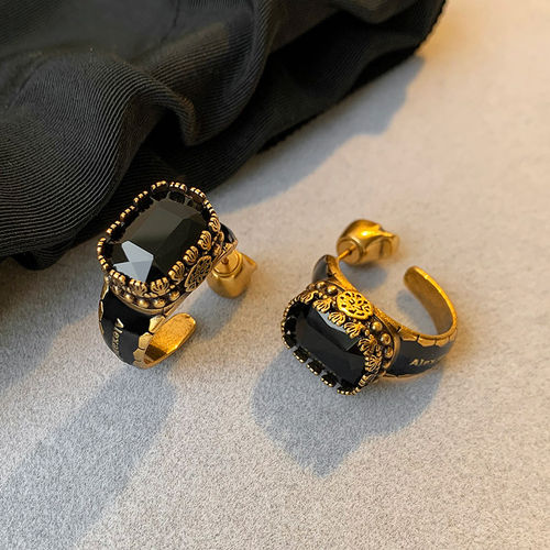 古金色耳饰中古耳环女