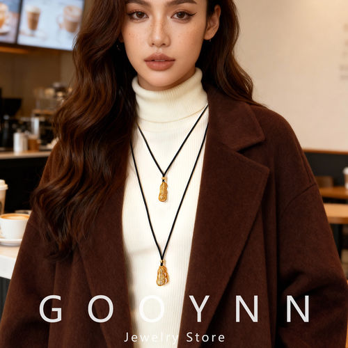 好事花生珍珠吊坠项链女