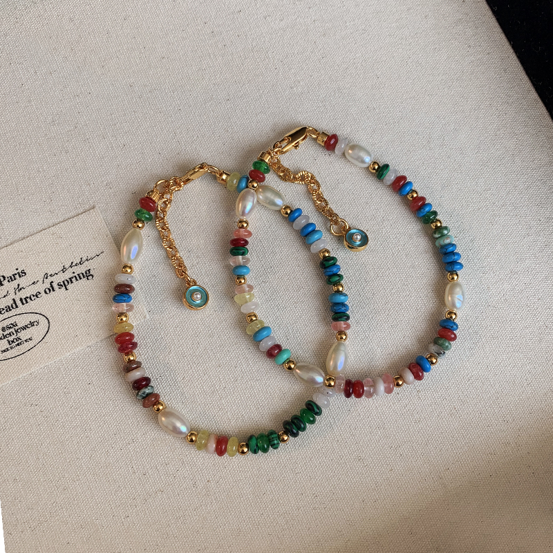 天然石淡水珍珠欧美手链女