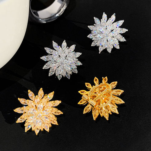 水晶雪花独特巨好看秋冬耳饰