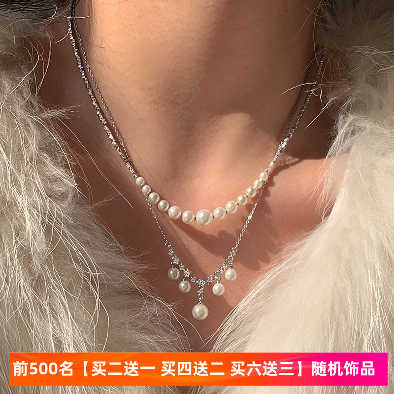 施家灵动流苏珍珠项链女