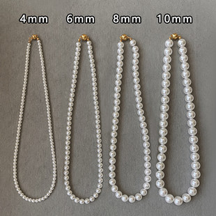 施家小米珠珍珠项链女2026新款爆款轻奢高级感叠秋冬戴锁骨毛衣链