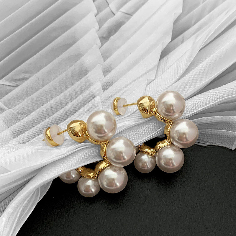 999纯银施家珍珠耳环女2026新款轻奢高级感耳钉气质耳圈圆圈耳饰,饰品/流行首饰/时尚饰品新,耳环,淘宝优惠券,粉丝福利购,淘宝优惠卷