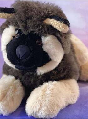 （代购）仿真德国黑背牧羊犬狼狗毛绒玩具stuffed plush toy