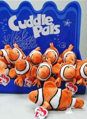 （现货+包邮）仿真小丑鱼clownfish毛绒玩具公仔